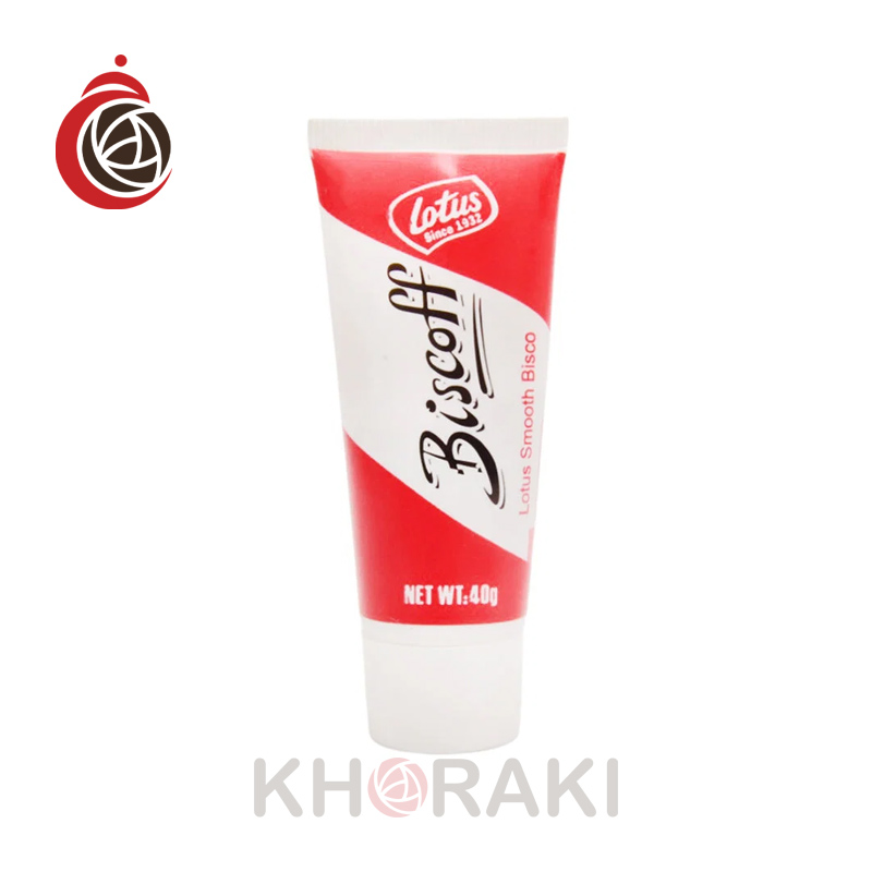شکلات-تیوپی-بسکوف-لوتوس-40-گرمی کرم بیسکویت پمادی لوتوس 40 گرمی